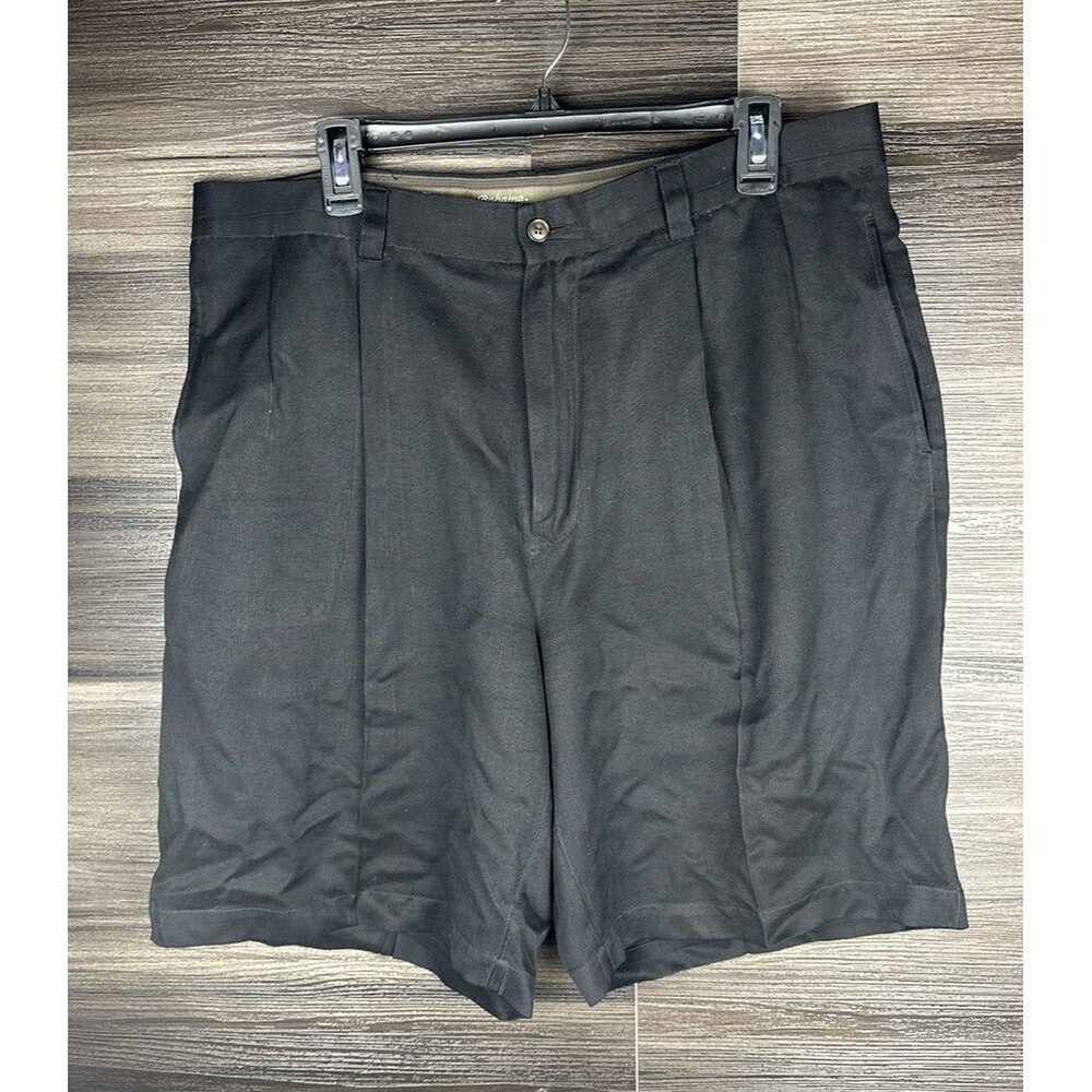 Tommy Bahama Shorts Mens 36 Black Chino Outdoor Casual Preppy Golf Golfer Marlin
